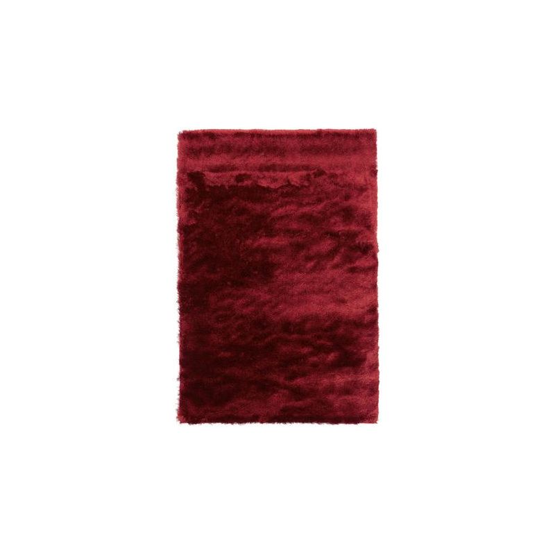 Tapis  de salon shaggy moderne Batignolles rouge