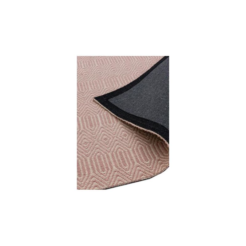 Tapis de salon design et graphique tissé plat rose