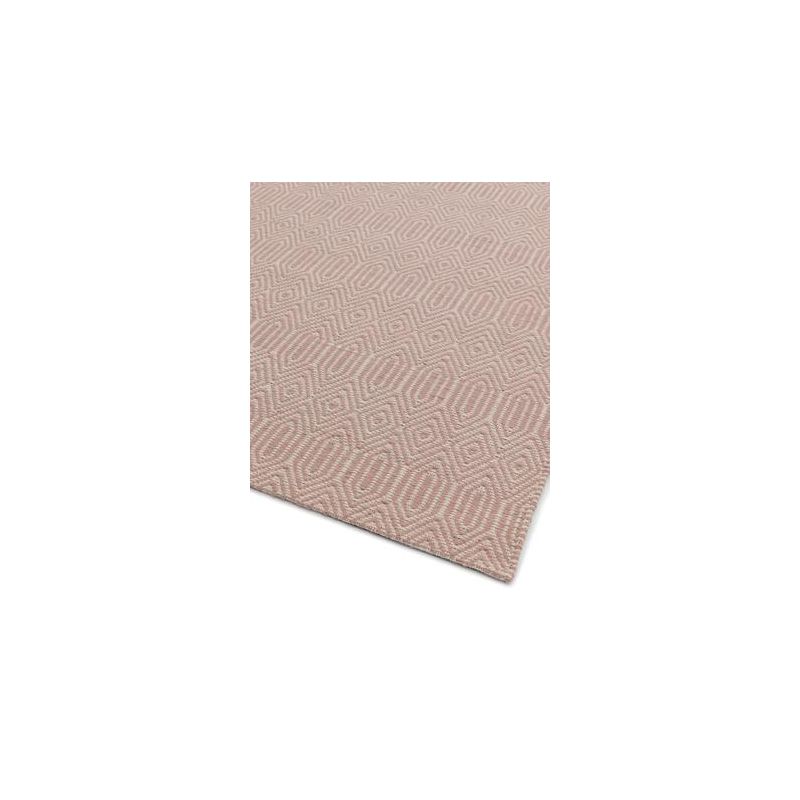 Tapis rectangulaire en fibres naturelles rose