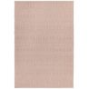Tapis de salon graphique en laine et coton tissé rose