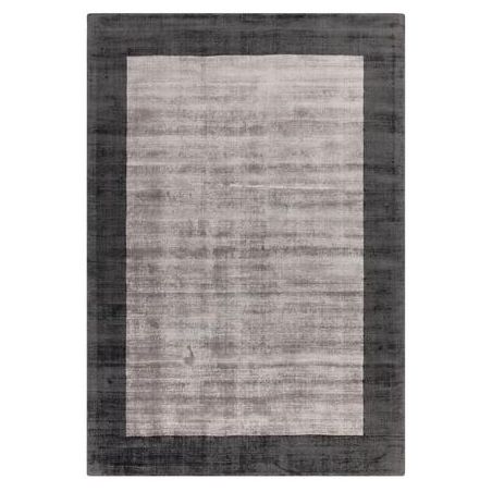 Tapis de bureau en viscose Notre-Dame Gris et Noir