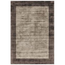 Tapis de salon classique en viscose Notre-Dame Chocolat