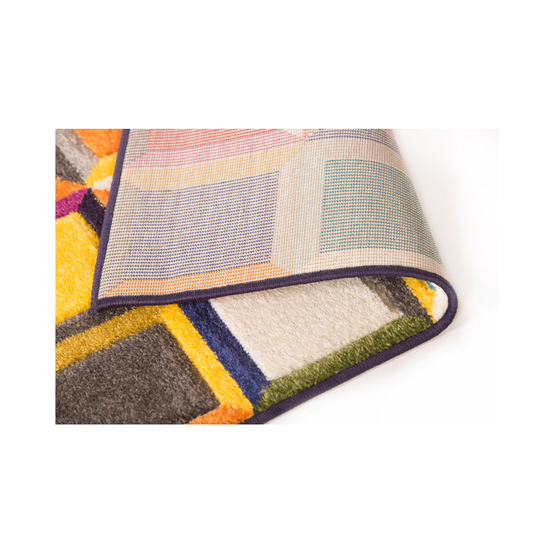 Tapis Cubes en laine multicolore Wlatz par Flair Rugs