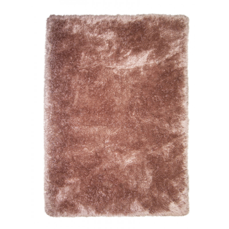 Tapis rectangulaire shaggy épais Pearl Rose poudré par Flair Rugs