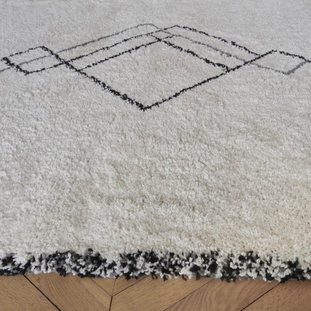 Tapis Berbère Moderne Blanc Ardek par Edito Tapis Berbère Moderne Blanc Ardek par Edito