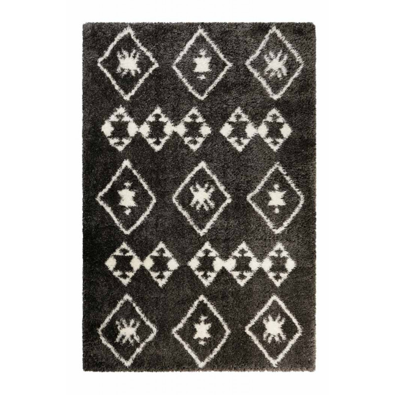 Tapis salon Ayachi Anthracite Blanc par WECONhome