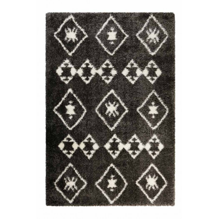 Tapis salon Ayachi Anthracite Blanc par WECONhome