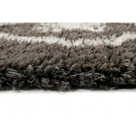 Tapis carrés style berbère Ayachi Anthracite Blanc Tapis carrés style berbère Ayachi Anthracite Blanc