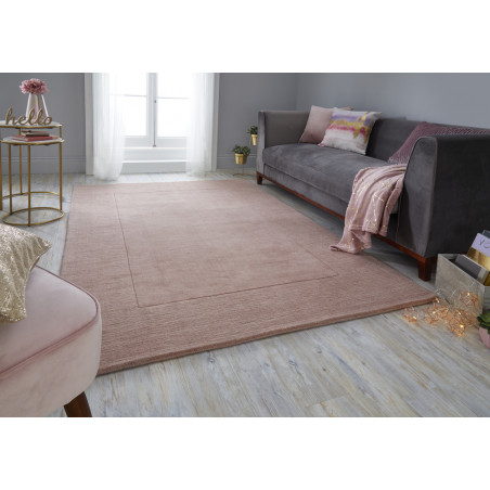 Tapis en laine rose poudré Tapis en laine rose poudré