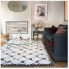 Tapis ethnique blanc, violet et emeraude par Edito Tapis ethnique blanc, violet et emeraude par Edito