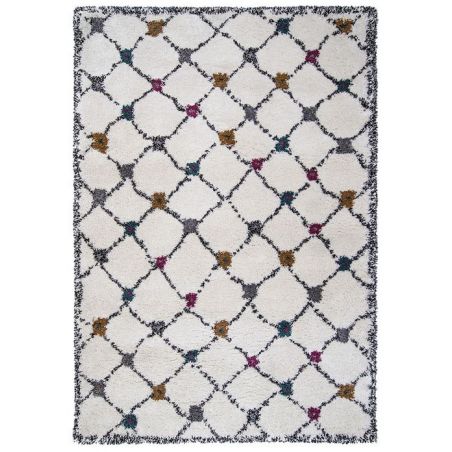 Tapis Berbère Moderne Violet et Emeraude Kaboshon