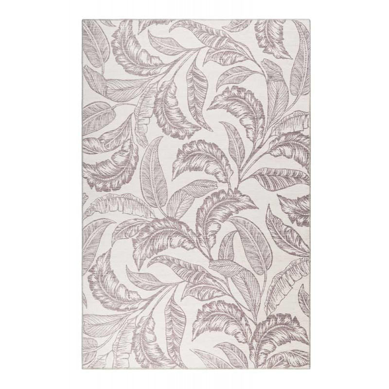 Tapis moderne Mozambique Palm gris taupe par Accessorize