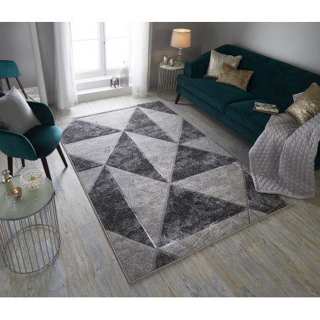 Tapis de salon moderne Zeta Argent Tapis de salon moderne Zeta Argent