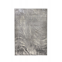 Tapis en fibres synthétiques argent