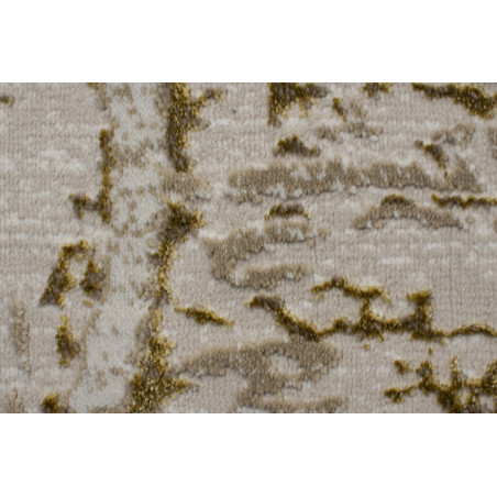 Tapis en fibre synthétique blanc et or Tapis en fibre synthétique blanc et or