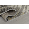 Tapis en fibre synthétique gris et or Tapis en fibre synthétique gris et or