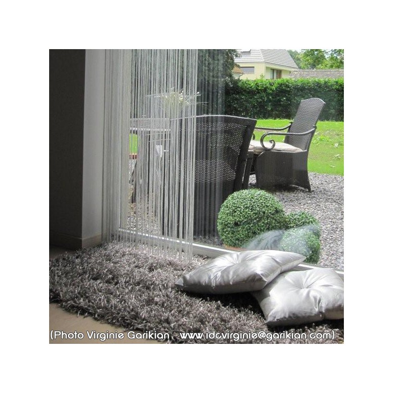 Tapis rectangulaire shaggy gris par Arte Espina