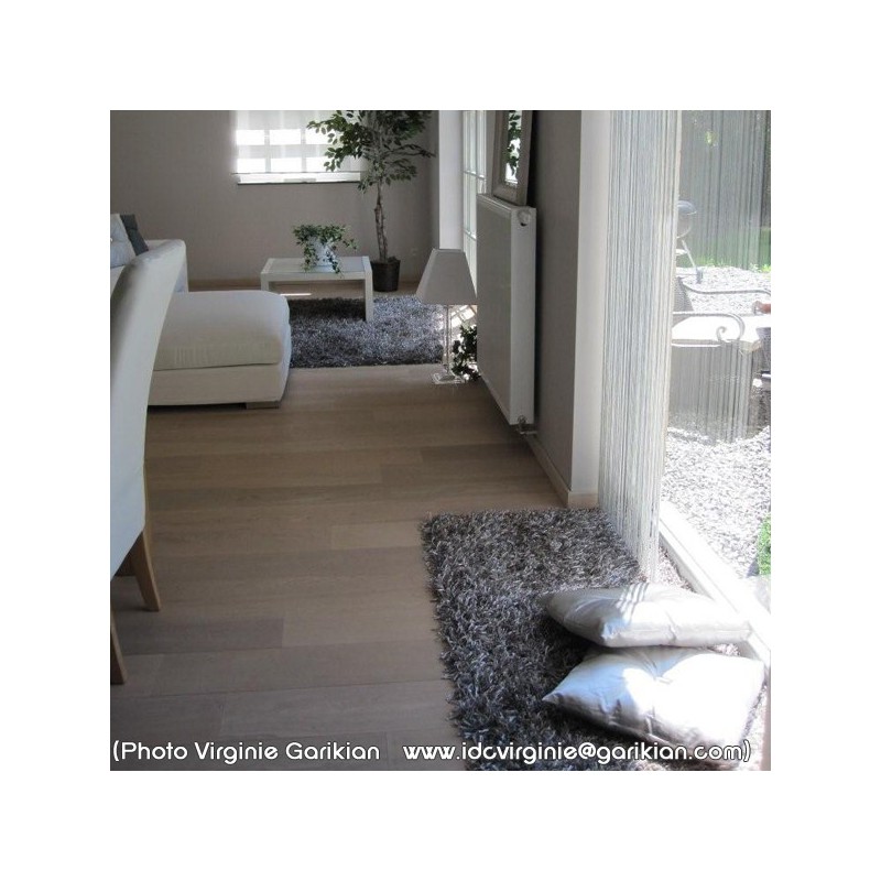 Tapis rectangulaire shaggy gris par Arte Espina