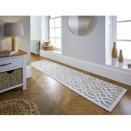 Tapis de couloir blanc par Flair Rugs Tapis de couloir blanc par Flair Rugs