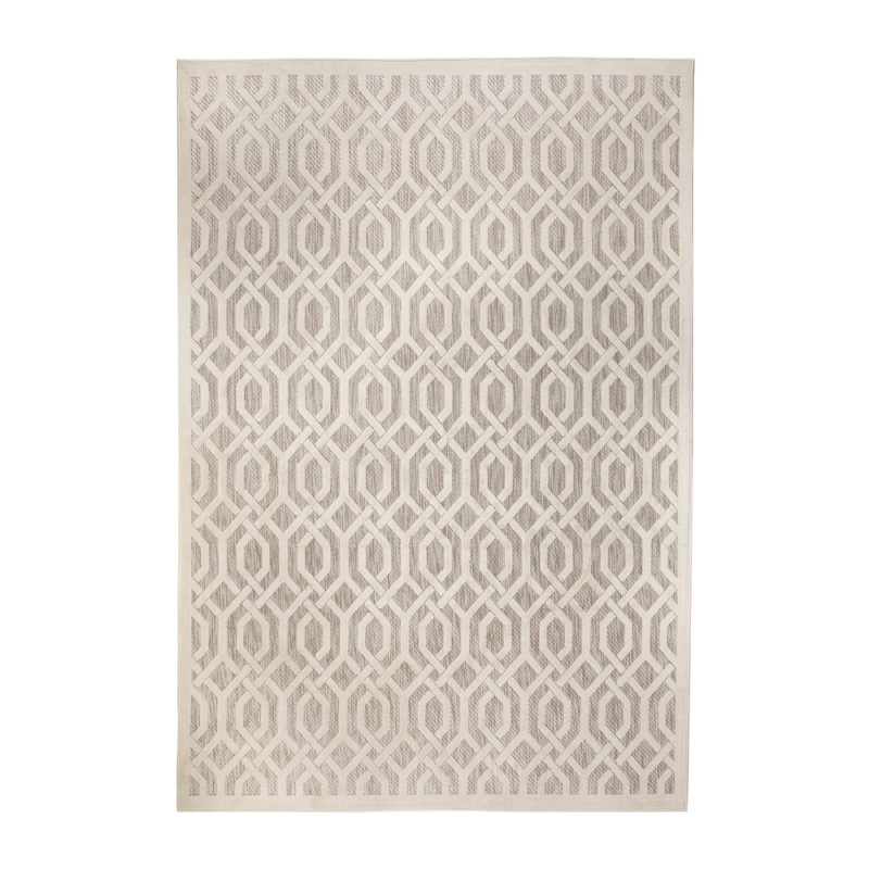 Tapis en fibre synthétique de couleur blanche 