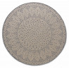 Tapis de chambre rond Crochet Gris Tapis de chambre rond Crochet Gris
