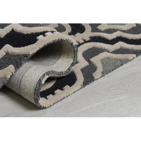 Tapis classique Amira gris clair et gris anthracite Tapis classique Amira gris clair et gris anthracite