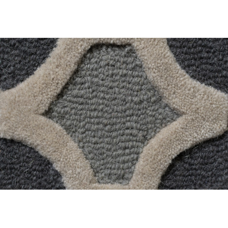 Tapis de salon en laine gris Amira Tapis de salon en laine gris Amira