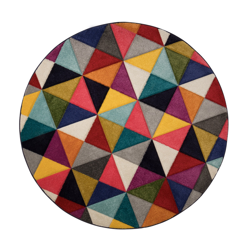 Tapis Design Rond Multicolore Samba - FLAIR RUGS