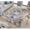Tapis Design Géométrique Dakari Nuru Rose et Bleu Tapis Design Géométrique Dakari Nuru Rose et Bleu