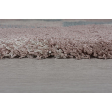 Tapis Design Géométrique Dakari Nuru Rose et Bleu Tapis Design Géométrique Dakari Nuru Rose et Bleu
