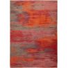 Tapis contemporain Monetti rouge en coton et polyester Tapis contemporain Monetti rouge en coton et polyester