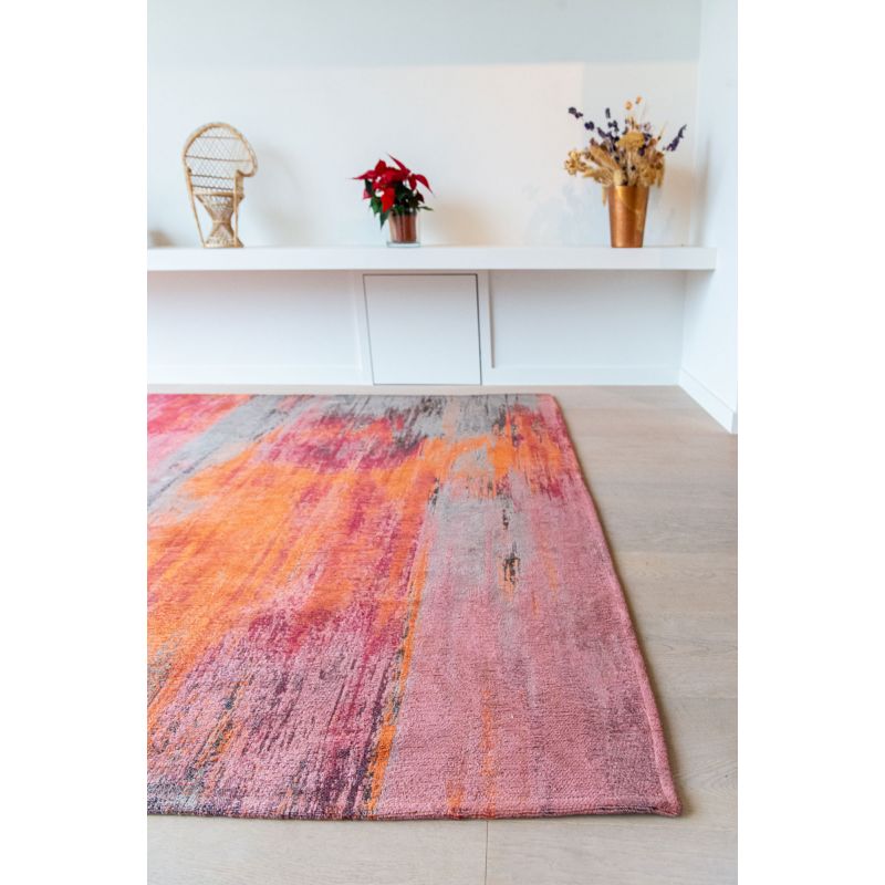 Tapis en fibre naturelle rouge 