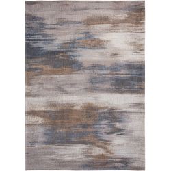 Tapis contemporain Monetti Gris en coton et polyester