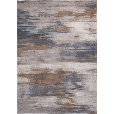Tapis contemporain Monetti Gris en coton et polyester Tapis contemporain Monetti Gris en coton et polyester