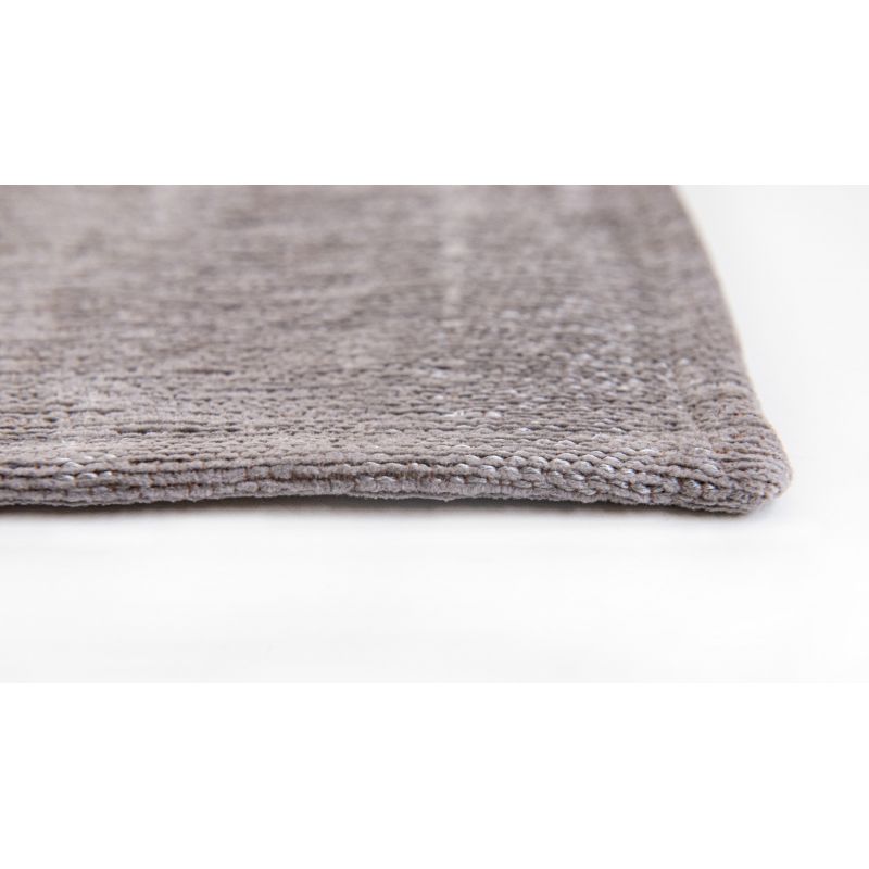 Tapis facile d'entretien gris en coton et polyester
