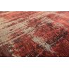 Tapis de salon tissé plat Streaks Rouge en coton et polyester