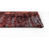 Tapis de salon tissé plat Streaks Rouge en coton et polyester