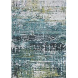Tapis de salon rectangulaire en coton et polyester