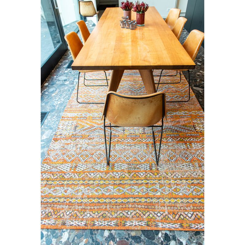 Tapis kilim moderne orange Riad