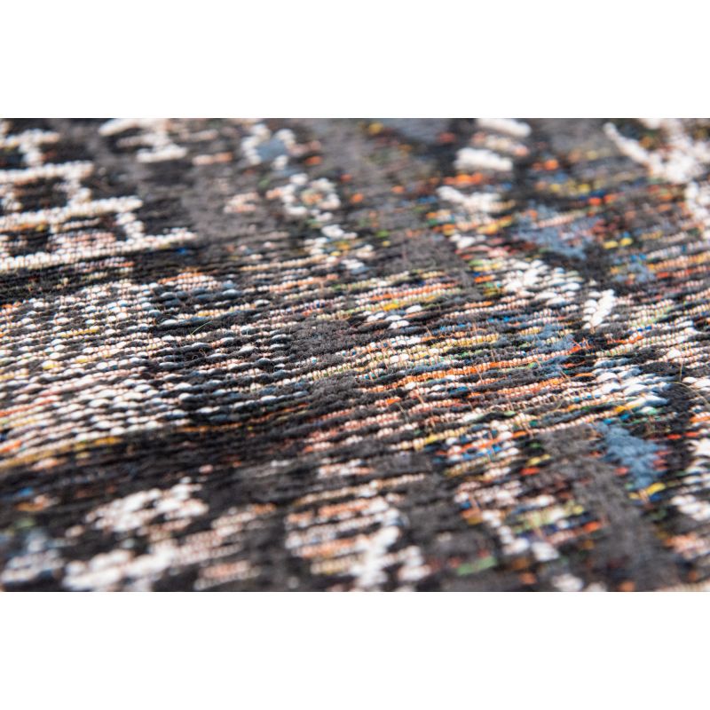 Tapis kilim rectangulaire en coton noir par Louis de Poortere