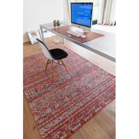 Tapis kelim haut de gamme rouge par Louis de Poortere Tapis kelim haut de gamme rouge par Louis de Poortere