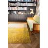 Tapis rectangulaire jaune et blanc 