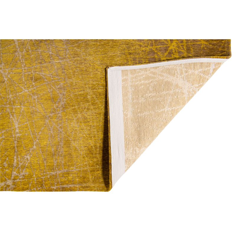Tapis de bureau design jaune en polyester