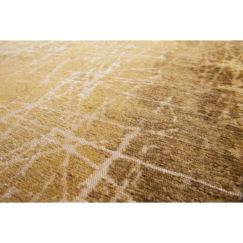 Tapis facile d'entretien en fibres naturelles jaune