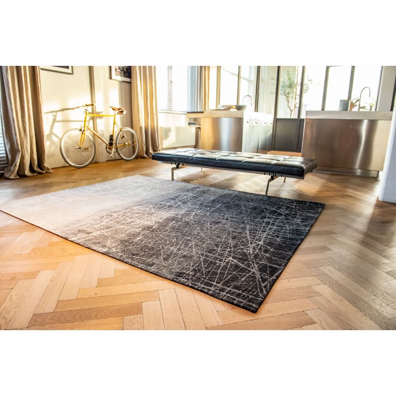 Tapis de salon moderne gris par Louis de Poortere