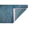 Tapis design en fibres naturelles bleues