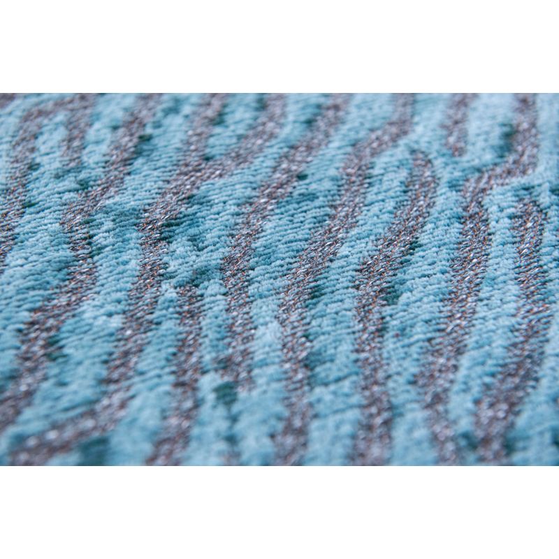 Tapis de bureau haut de gamme en coton et polyester bleu