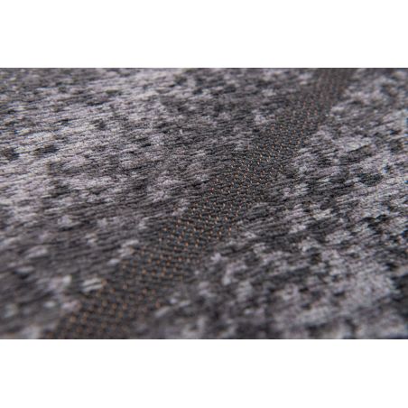 Tapis rectangulaire gris foncé en coton et polyester Tapis rectangulaire gris foncé en coton et polyester
