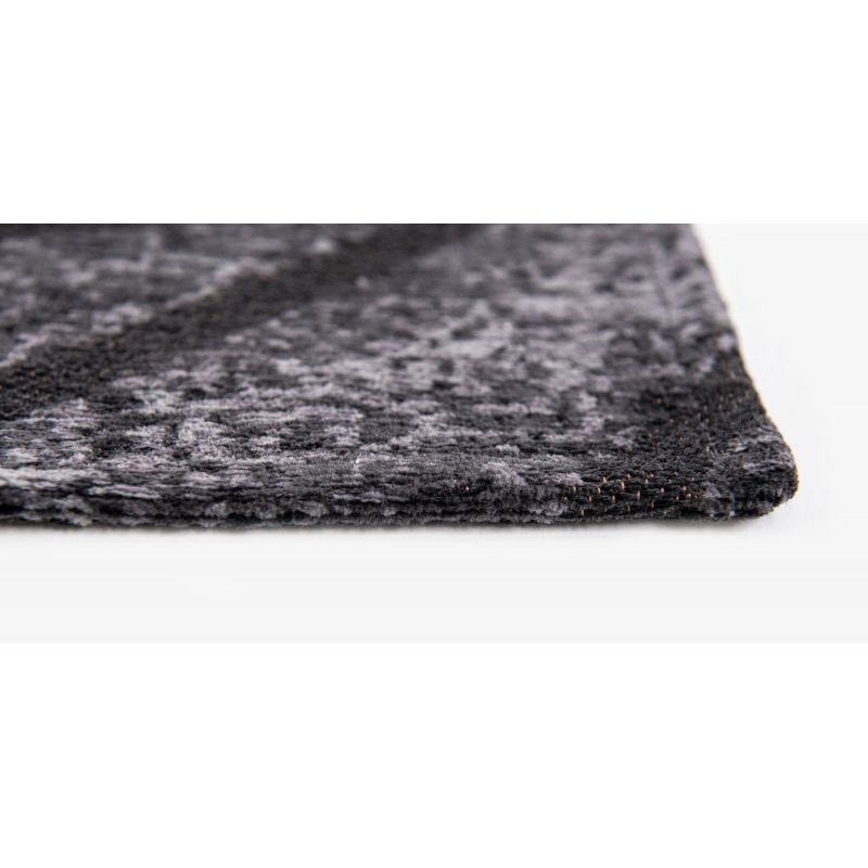 Tapis facile d'entretien en fibre naturelle noire