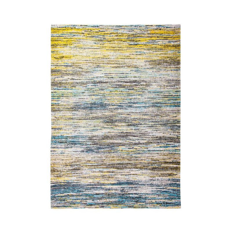 Tapis de bureau multicolore Sari Mix Bleu et Jaune en coton
